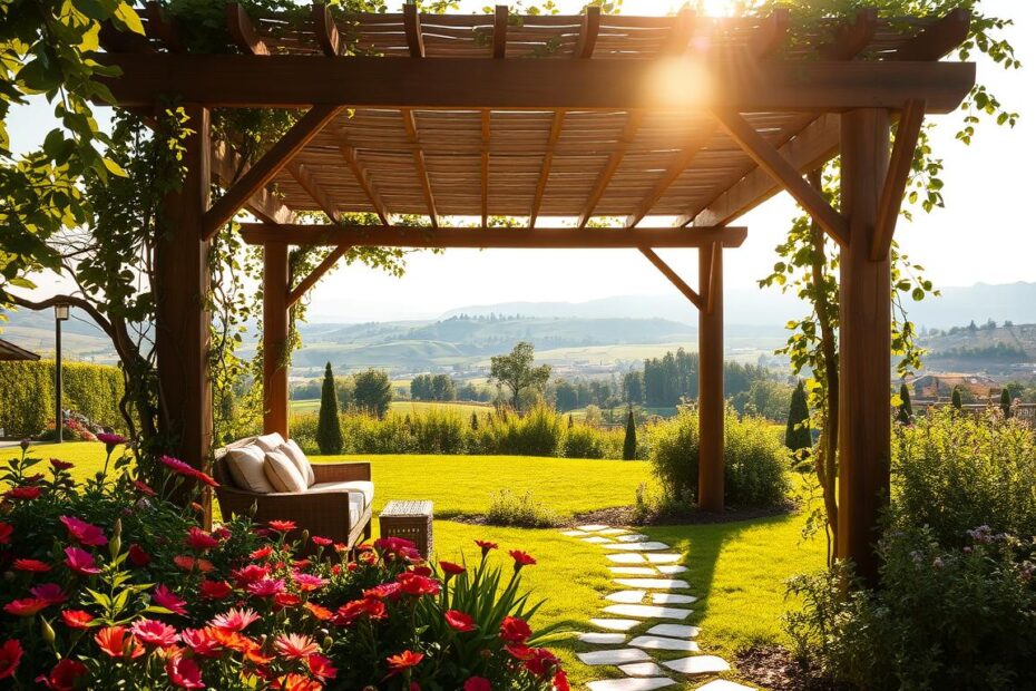 altana w ogrodzie aranżacja przestrzeni