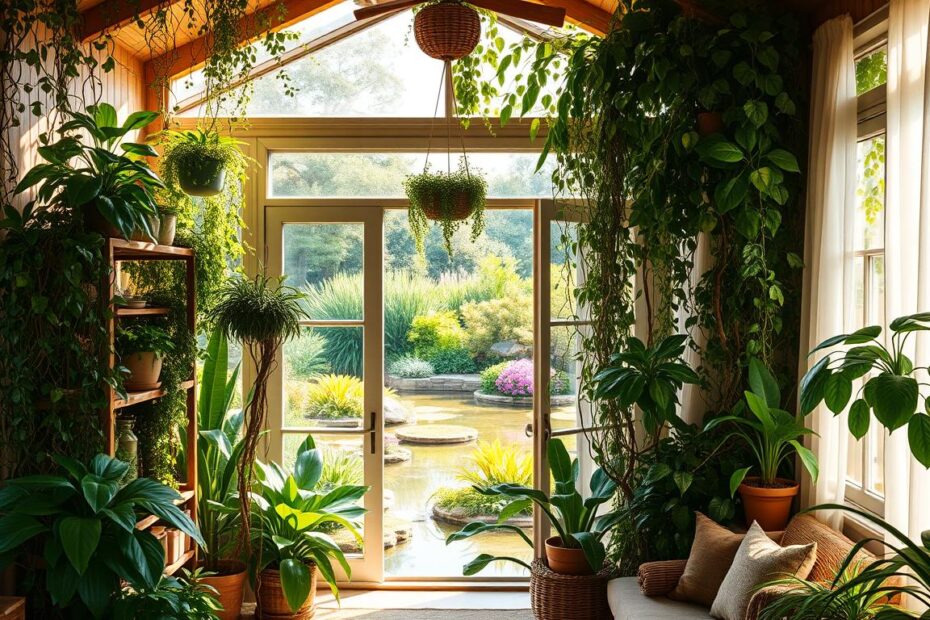 zielona aranżacja domu i ogrodu